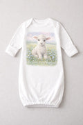 Faith Lamb Baby Gown – “The Lord Is My Shepherd” Infant Sleep Gown | Christian Baby Gift | Soft