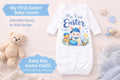 My First Easter Baby Boy Gown – Bunny & Chick Easter Outfit – Newborn Easter Sleep Gown – Infant Easter Outfit – Baby First Easter Gift